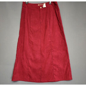 Wild Cat Boho Maxi Long Skirt Womens XL Zip-Zag Trim Stitching Zip Stretches